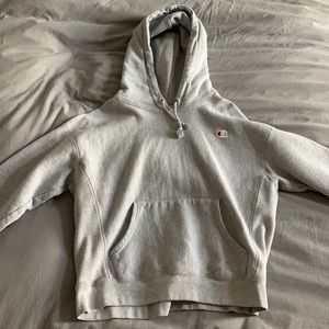 Size large (fits medium) grey champion hoodie